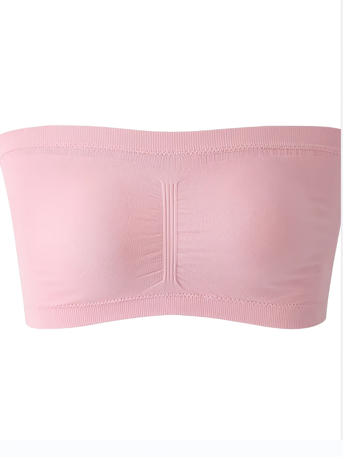 Plus Size Double-Layer Anti-Slip Strapless Bra with Removable Pads - No Underwire Seamless Smoothing High Elasticity Black Camisole Top for Casual Attire, Comfortable Daily Wear, Offshoulder Fashion, Smooth Fabric Finish