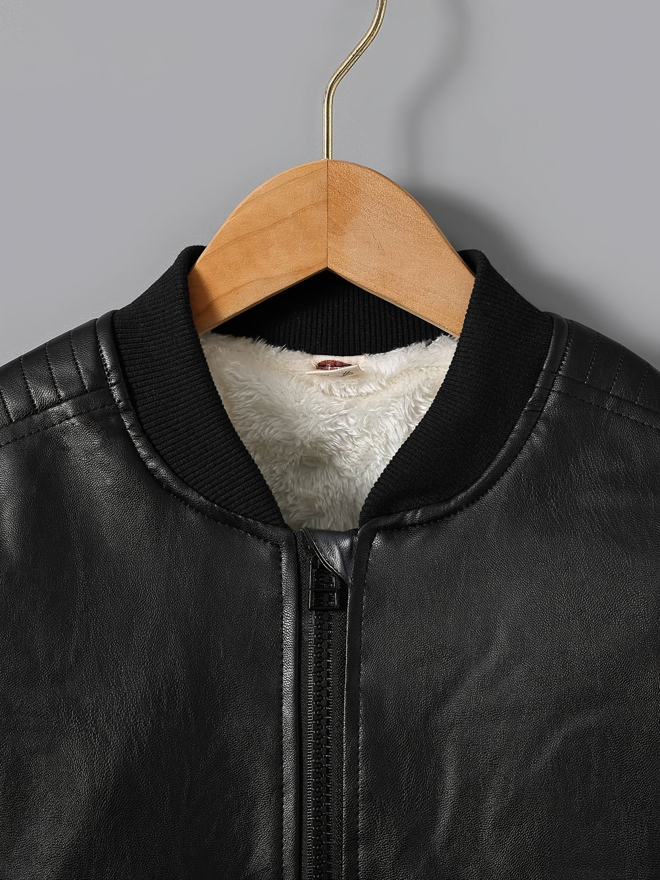 2025 Autumn Winter New Boys' Fleece-Lined Zip-Up Jacket