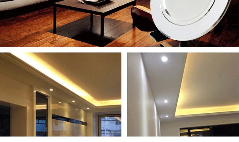Led Downlight 3W 5W 7W 9W 12W 15W 18W AC 220V 230V 110V Ceiling Bathroom Lamps Living Room Light Home Indoor Lighting