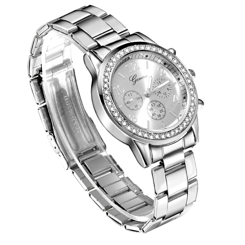Geneva Classic Luxury Rhinestone Watch Women Watches Fashion Ladies Watch Women's Watches Clock Reloj Mujer Relogio Feminino