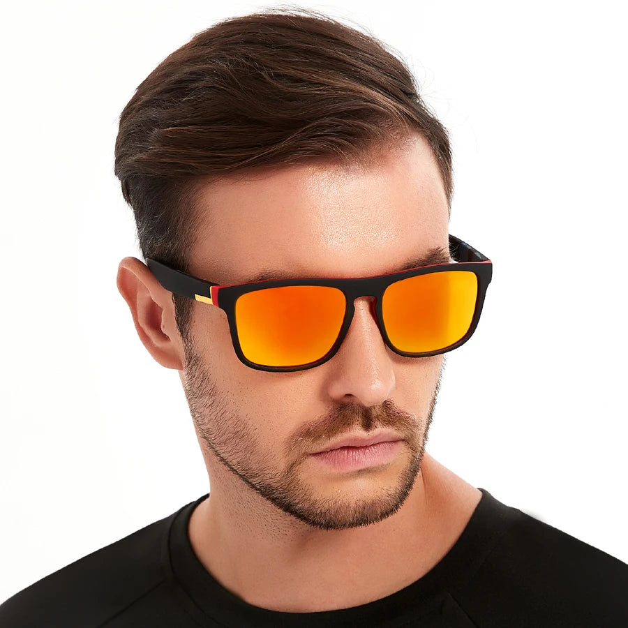 Fashion Vintage Square Sports Sunglasses Men Women Fishing Driving For Man Brand Designer Sun Glasses Anti-Glare UV400 Eyewear