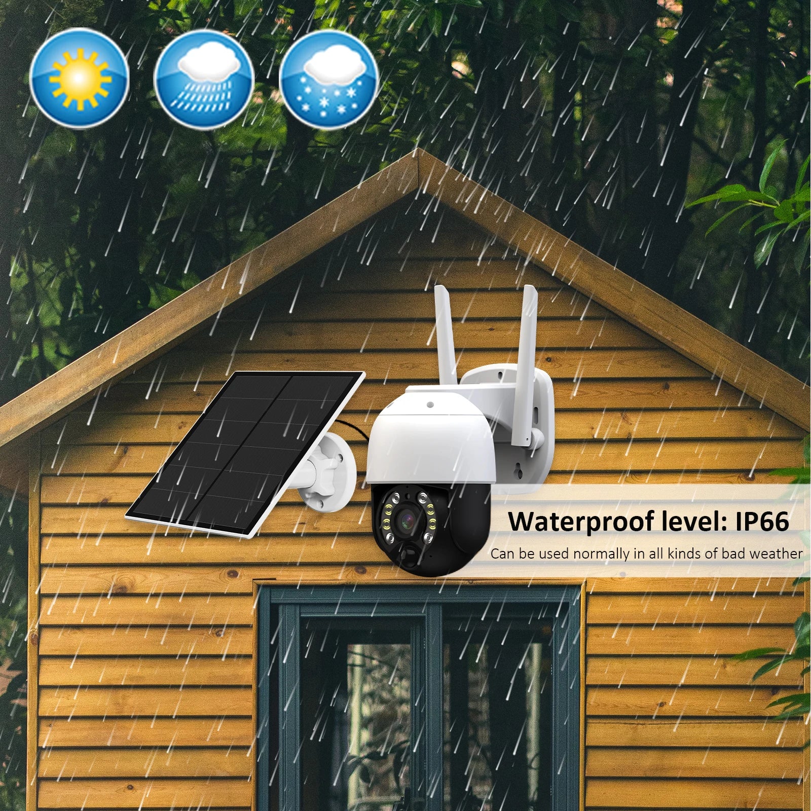 CCTV Solar Camera Outdoor Night Vision Recording Security Solar Camera