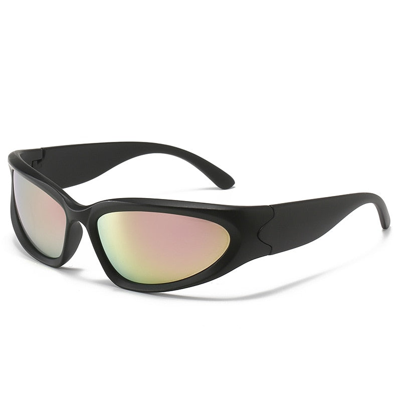 Popular Women's Sunglasses 2022 Punk Sunglasses Unique Sports Sun Glasses Men UV400 Goggle Shades Mirror Colorful Y2k Eyewear