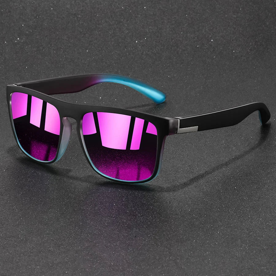 Fashion Vintage Square Sports Sunglasses Men Women Fishing Driving For Man Brand Designer Sun Glasses Anti-Glare UV400 Eyewear