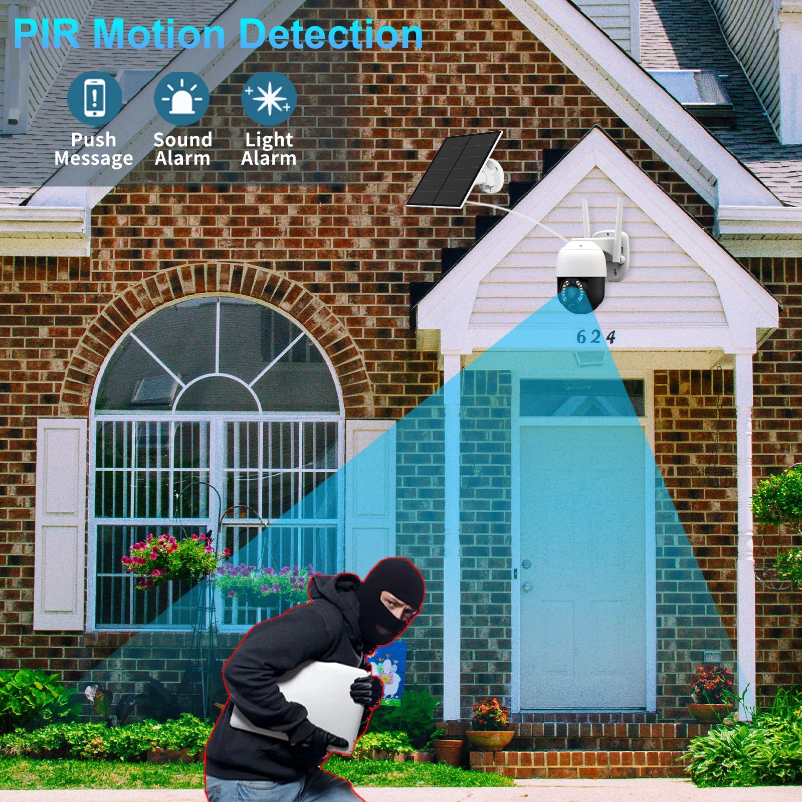 CCTV Solar Camera Outdoor Night Vision Recording Security Solar Camera