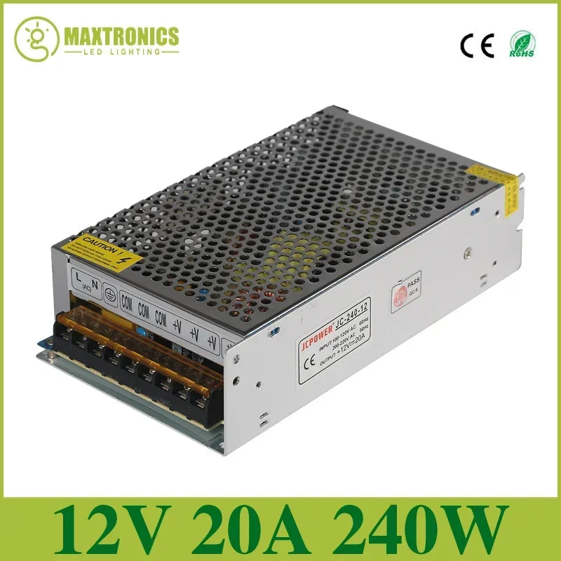LED Lighting Transformer AC110V-220V to DC 5V 12V 24V 36V 48V Power Supply Adapter 2A 5A 10A 15A 20A 30A LED Strip Switch Driver
