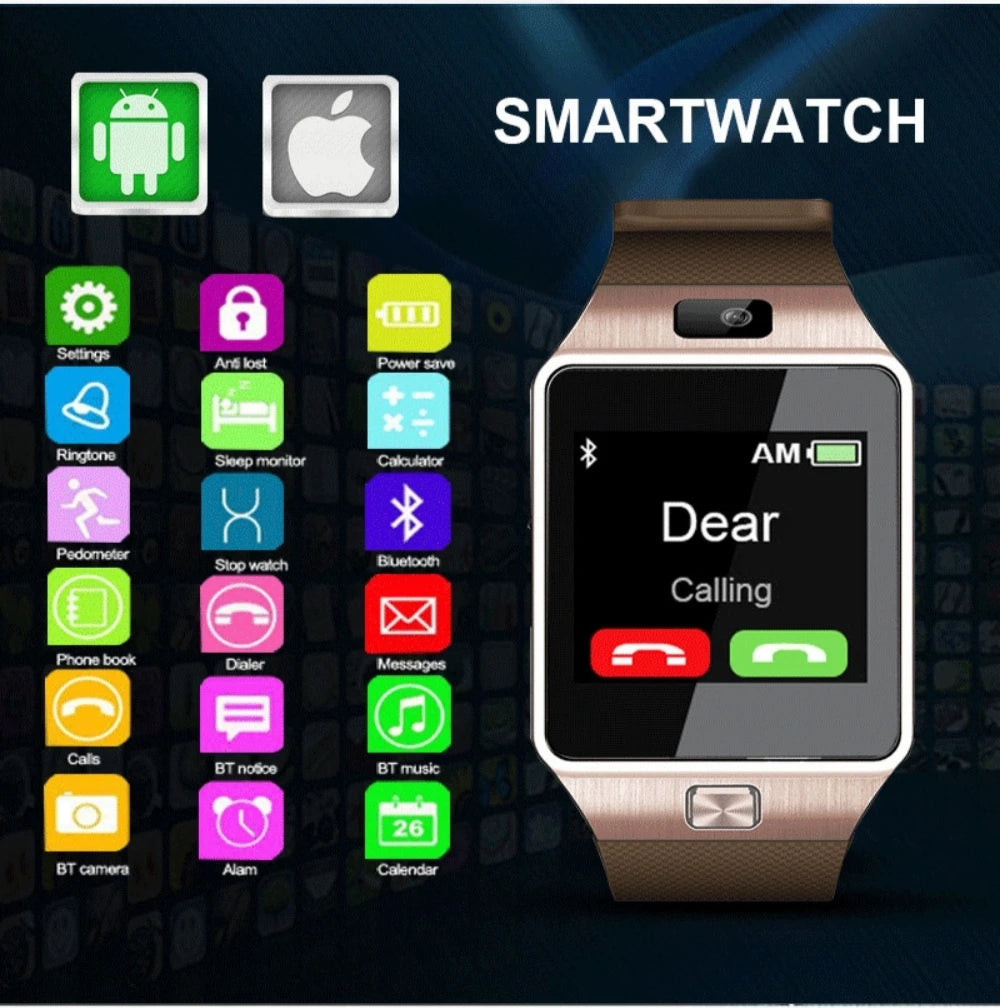 DZ09 Smart Watch Phone Watch With SIM Card Sports Fitness Tracker Real Time Positioning Watch-sim Phone Calls Sleep Monitor