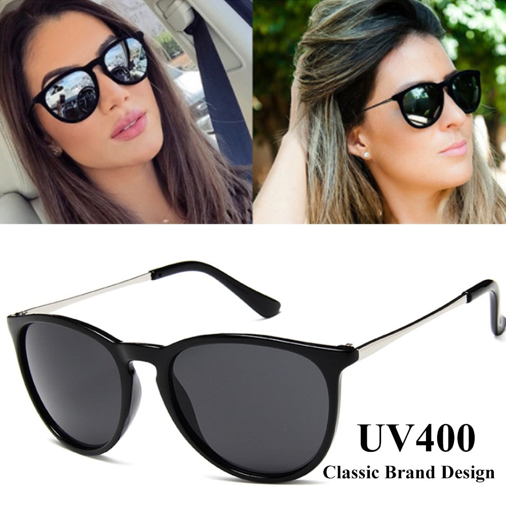 ZXWLYXGX Retro Male Round Sunglasses Women Men Brand Designer Sun Glasses For Lady Alloy Mirror Oculos De Sol