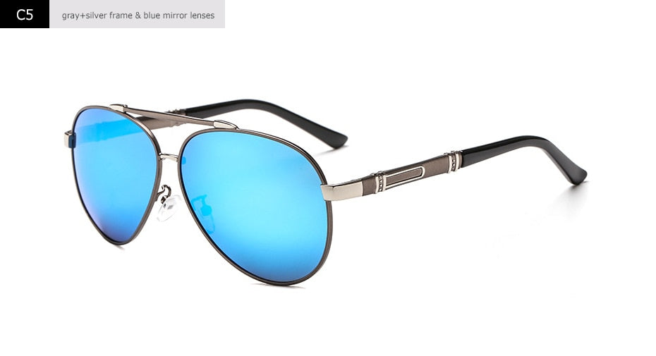 Blanche Michelle Pilot Polarized Sunglasses Men 2020 Brand Mirror Sun Glasses Driving UV400 Alloy Gafas De Sol Oculos With Box