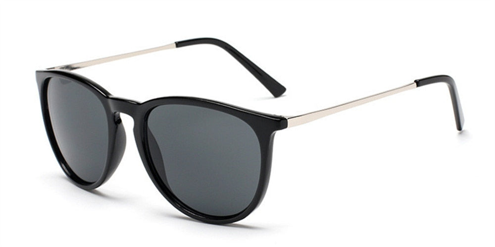 ZXWLYXGX Retro Male Round Sunglasses Women Men Brand Designer Sun Glasses For Lady Alloy Mirror Oculos De Sol