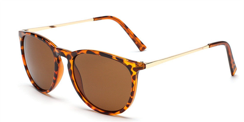 ZXWLYXGX Retro Male Round Sunglasses Women Men Brand Designer Sun Glasses For Lady Alloy Mirror Oculos De Sol