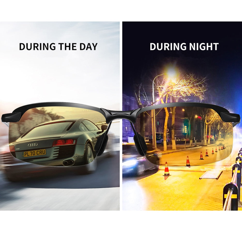 Photochromic Sunglasses Men Polarized Driving Chameleon Glasses Male Change Color Sun Glasses Day Night Vision Driver's Eyewear