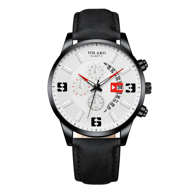 reloj hombre Mens Fashion Business Watches Men Sports Stainless Steel Quartz Watch Man Calendar Date Clock relogio masculino