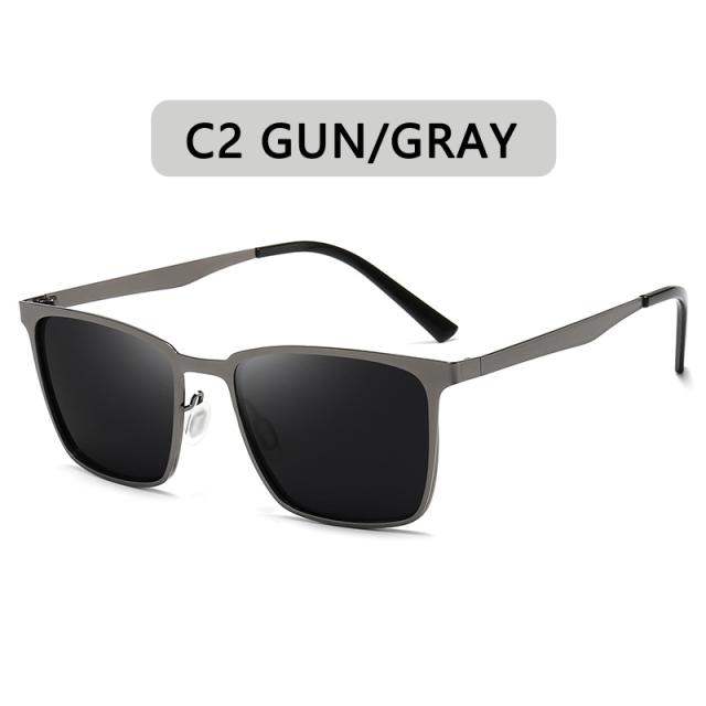 Brand Design Classic Polarized Sunglasses Men Women Driving Square Frame Fashion Sun Glasses
