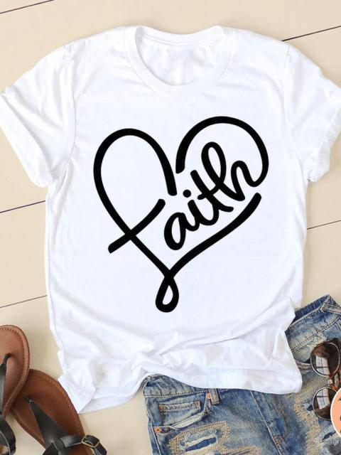 Clothing Summer Letter Printing 2022 Short Sleeve Ladies Casual Women Fashion