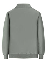 Warm Stand Collar Fleece Jacket, Men's Casual Comfortable Solid Color Zip Up Coat/ Outwear For Fall Winter