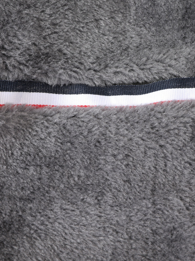 Warm Stand Collar Fleece Jacket, Men's Casual Comfortable Solid Color Zip Up Coat/ Outwear For Fall Winter