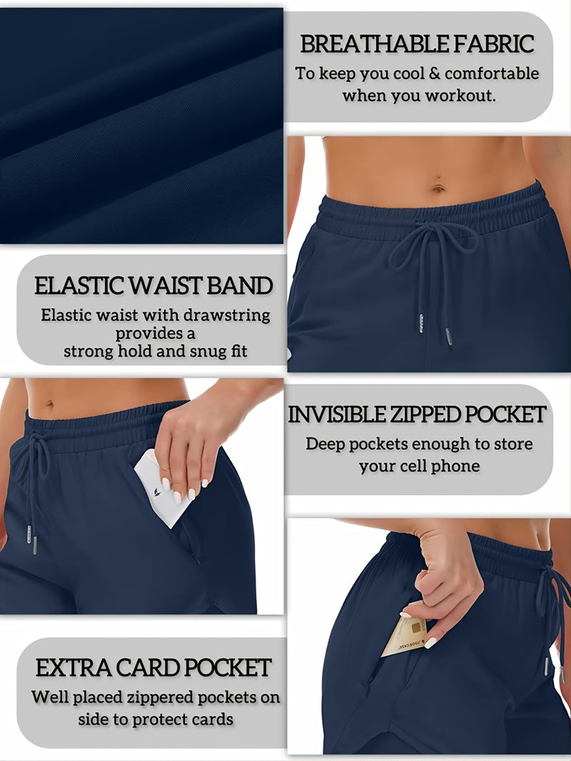 Women'S Casual Sports Shorts - Beige, Stretchy Lycra Fabric, Drawstring Waist, Multiple Pockets for Running and Fitness, Casual Sportswear|Casual Fit|Stretchy Fabric