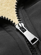 Warm Stand Collar Fleece Jacket, Men's Casual Comfortable Solid Color Zip Up Coat/ Outwear For Fall Winter