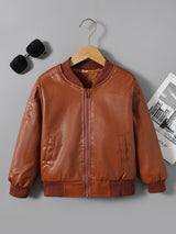 2025 Autumn Winter New Boys' Fleece-Lined Zip-Up Jacket