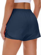 Women'S Casual Sports Shorts - Beige, Stretchy Lycra Fabric, Drawstring Waist, Multiple Pockets for Running and Fitness, Casual Sportswear|Casual Fit|Stretchy Fabric