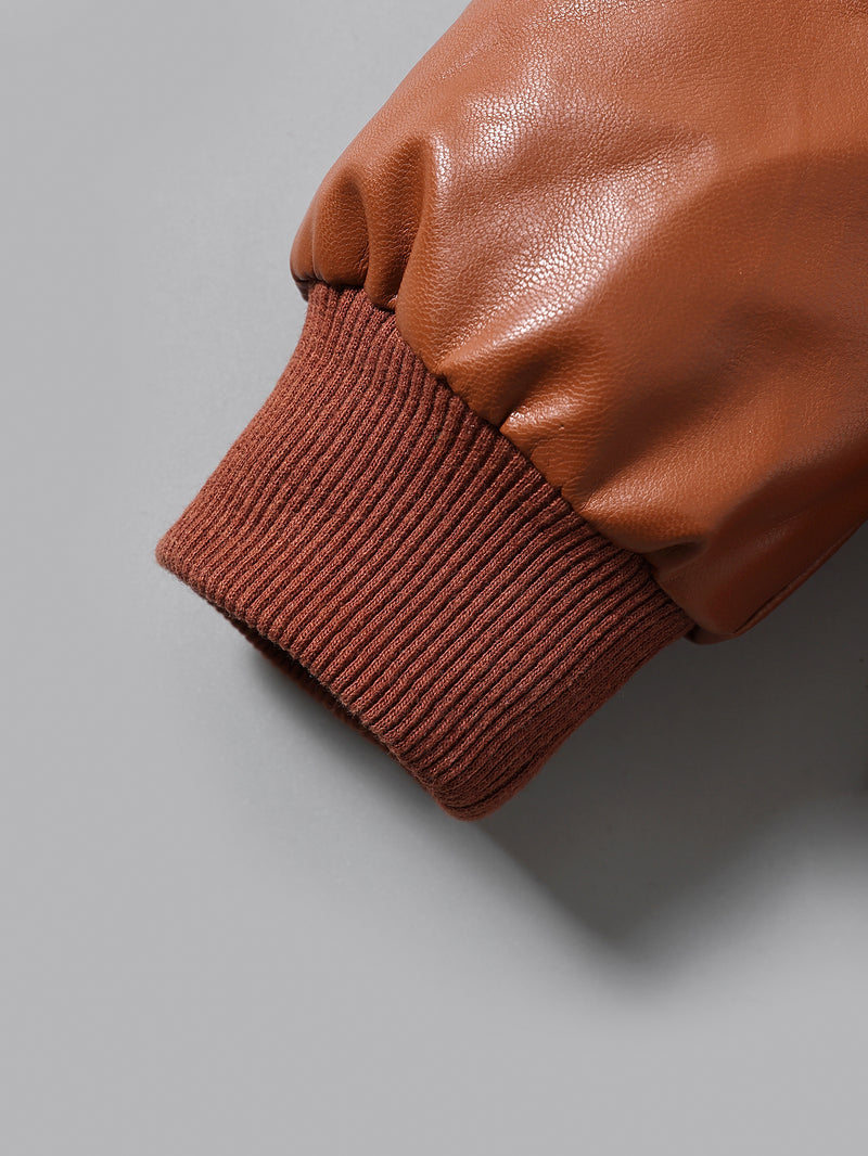 2025 Autumn Winter New Boys' Fleece-Lined Zip-Up Jacket