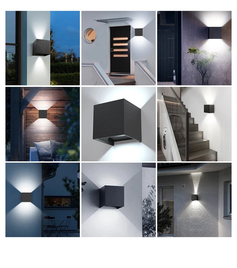 LED Wall Light Outdoor Indoor Lighting Wall Lamps Home Appliances Wall Lighting For Room Decor Wall Panels Porch Balcony Garden