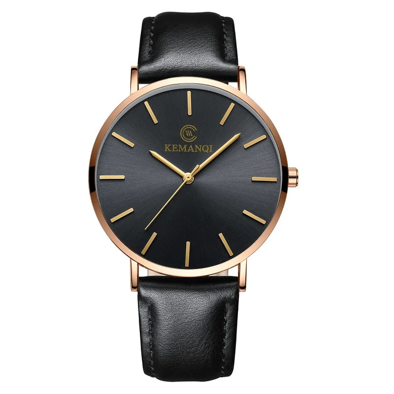 2025 Luxury Business Men Watches Men Gold Watch Ultra Thin Mens Watches Leather Quartz Watch Man Wristwatch horloge mannen