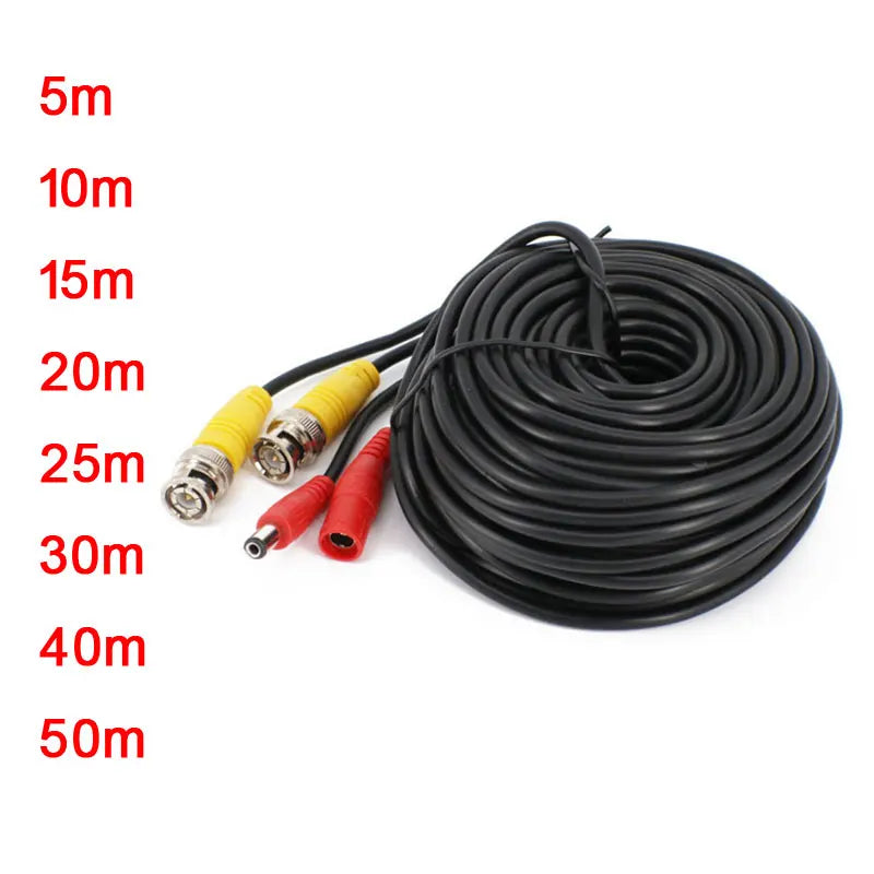 5M 10M 20M CCTV DVR Camera Recorder System Video Cable DC Power Security Surveillance BNC Cable