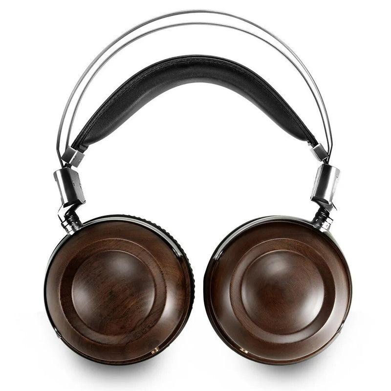 HANADOMI C1 HI-FI Headphones 50mm Beryllium Film Dynamic Stereo Wood Earphone DJ Metal Electronic Music Headband Headset