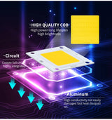 COB LED Chip 50W 30W 20W 10W 29-34V Modules LED Lamp COB CHIP Square Matrix For Spotlight Flood Light DIY Outdoor Garden