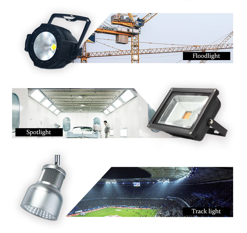 COB LED Chip Light 220V 10W 50W 20W 30W 3-9W rectangular Chip Lamp For Spotlight No Need Driver DIY Led Floodlight Lamp Y27 Y32