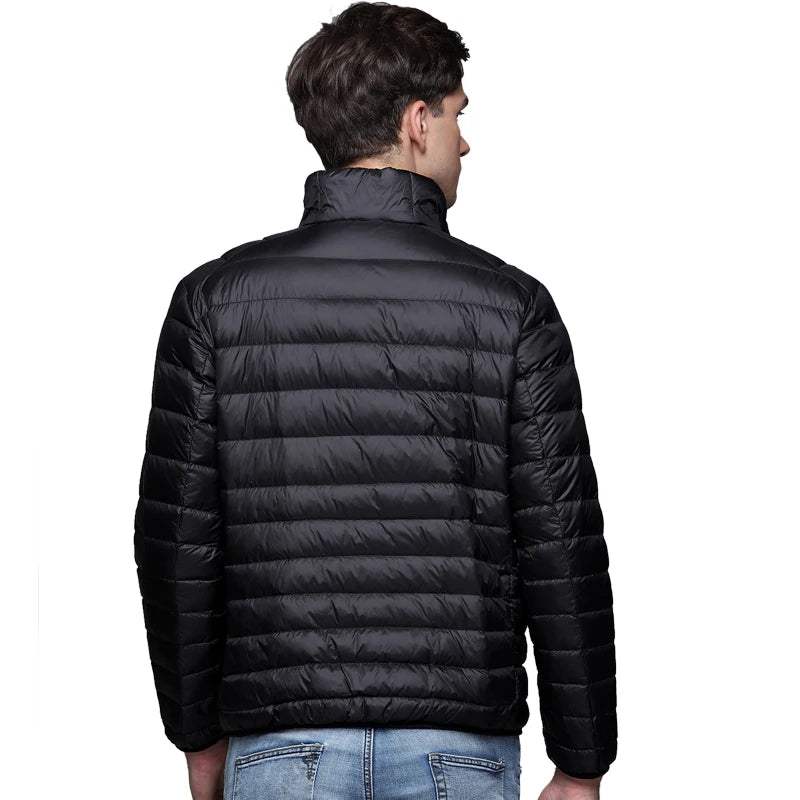 New Autumn Winter Man 90% Duck Down Jacket Ultra Light Thin S-3XL Spring Jackets Men Stand Collar Outerwear Coat