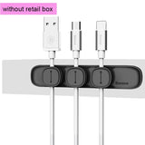 Baseus Magnetic protector Cable Clip Desktop Tidy Cable Organizer USB Charger Cable Holder Cable management
