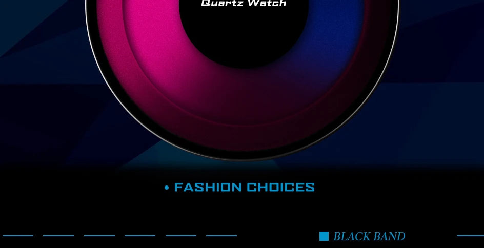 SINOBI Unique Vortex Concept Watch Men's High Quality 316L Stainless Steel Modern Trend Sport Black Wrist Watches reloj hombre