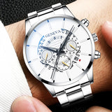 Relogio Masculino 2023 Herrenmode Business Uhren Manner Casual Kalender Uhr Mannlichen Edelstahl Quarzuhr Montre Homme