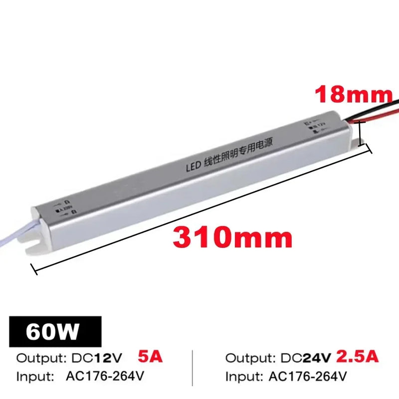 LED Lighting Power Supply Transformer AC220V To DC12V/24V Switching Power Transformer 24W 36W 48W 60W 72W 100W LED Strip Driver