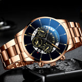 Relogio Masculino 2023 Herrenmode Business Uhren Manner Casual Kalender Uhr Mannlichen Edelstahl Quarzuhr Montre Homme