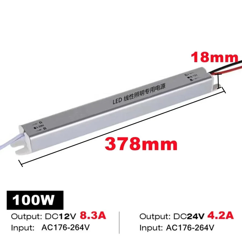 LED Lighting Power Supply Transformer AC220V To DC12V/24V Switching Power Transformer 24W 36W 48W 60W 72W 100W LED Strip Driver