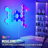 RGB WIFI LED Hexagon Light Indoor Wall Light APP Remote Control Night Light Computer Game Room Bedroom Bedside Decoration