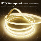 COB LED Strip 220V High Brightness 220V Led Strip Waterproof Flexible Ribbon Tape for Room Bedroom Kitchen Garden Lighting
