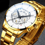 Relogio Masculino 2023 Herrenmode Business Uhren Manner Casual Kalender Uhr Mannlichen Edelstahl Quarzuhr Montre Homme