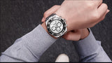 MEGIR Original Luxury Business Quartz Watch Men Brand Stainless Steel Chronograph Military WristWatch Clock Relogio Masculino