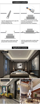 LED tube light 3W 5W 7W 9W 12W 15W embedded ceiling light AC 220V bedroom corridor living room ceiling light spotlight