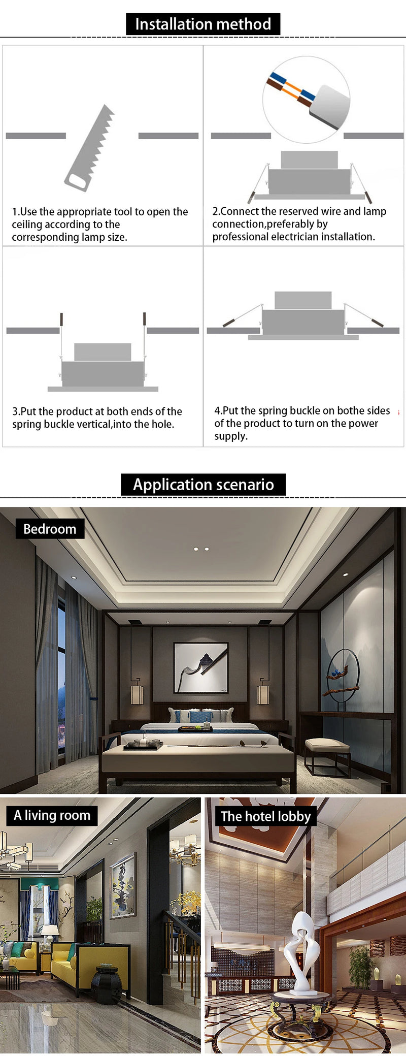 LED tube light 3W 5W 7W 9W 12W 15W embedded ceiling light AC 220V bedroom corridor living room ceiling light spotlight