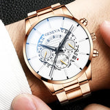 Relogio Masculino 2023 Herrenmode Business Uhren Manner Casual Kalender Uhr Mannlichen Edelstahl Quarzuhr Montre Homme