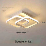 Modern LED Ceiling Light 2 Rings Creative Design Ceiling Lamp Indoor Lighting Fixtures Hallway Balcony Aisle Office Light