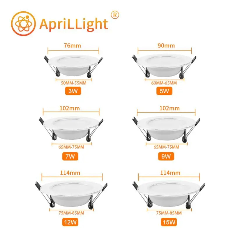 LED tube light 3W 5W 7W 9W 12W 15W embedded ceiling light AC 220V bedroom corridor living room ceiling light spotlight