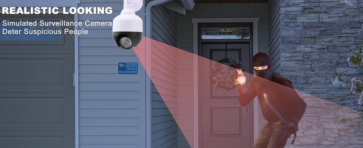 cctv fake dummy surveillance camera for home security outdoor waterproof with green/red led blinking