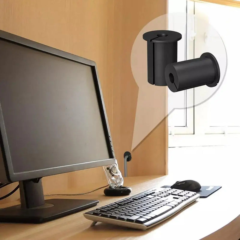 Wall Hole Cable Feed Through Bushings For Cables Routing Kit Ethernet Cable Grommet Snap On Wall Bushing